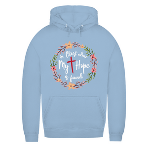 Damen Hoodie in christ alone my hope is found