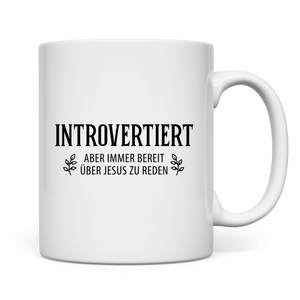 Tasse introvertiert aber bereit über jesus zu reden
