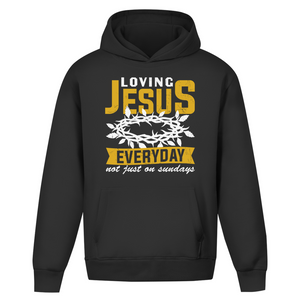 Oversize Hoodie Ohne Kordel loving jesus everyday