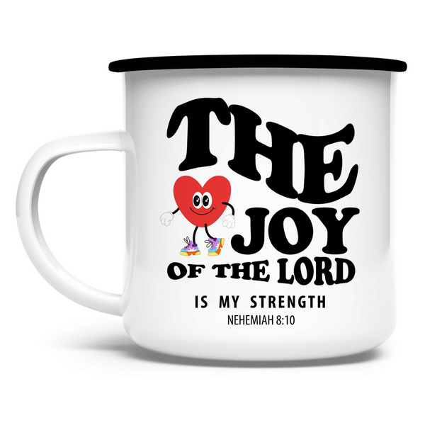 Emaille Tasse the joy of he lord nehemiah 8:10