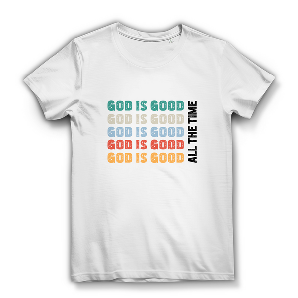 Damen Bio T-Shirt god is good retro