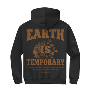 Herren Zipper Hoodie earth ist temporary matthew 5:18