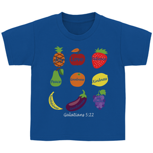 Kinder T-Shirt joy love patience galatians 5:22