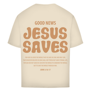 Oversize T-Shirt jesus saves john 3:16-17