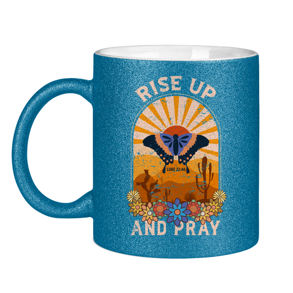 Glitzertasse rise up and pray