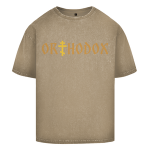 Oversize Washed T-Shirt orthodox kreuz