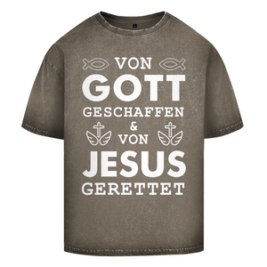 Oversize Washed T-Shirt von gott geschaffen