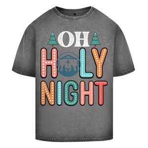 Oversize Washed T-Shirt oh holy night
