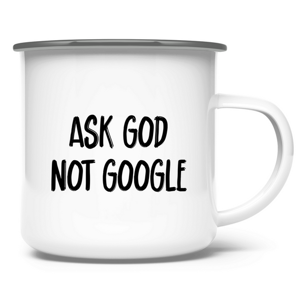 Emaille Tasse ask god