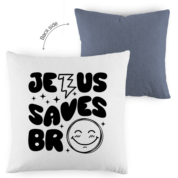 Kopfkissen zweifarbig jesus saves bro