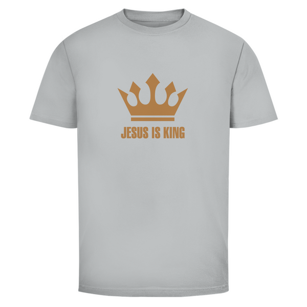 Herren T-Shirt jesus is king krone