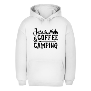 Unisex Oversize Hoodie jesus coffee camping