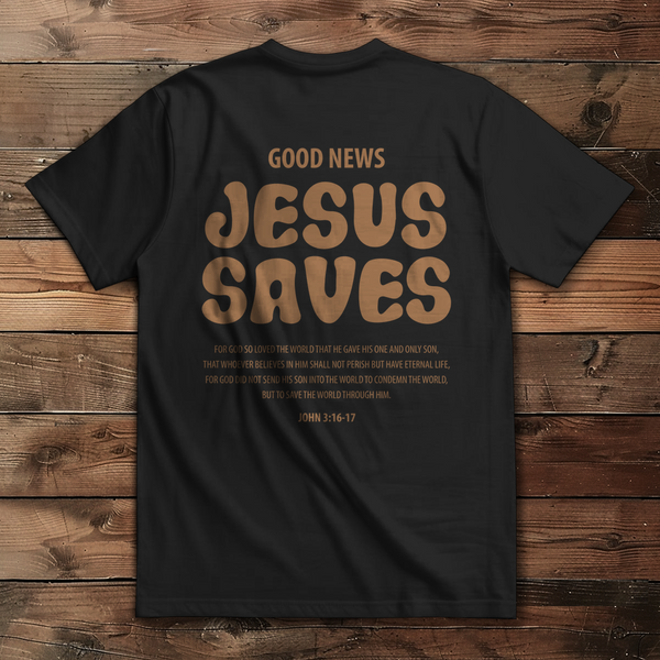 Damen Bio T-Shirt jesus saves john 3:16-17