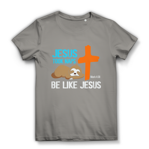 Damen  Bio T-Shirt jesus took naps mark 4:38 faultier