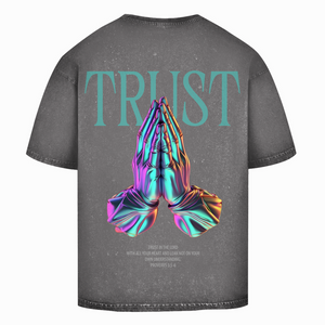 Oversize Washed T-Shirt trust in the lord proverbs 3:5-6