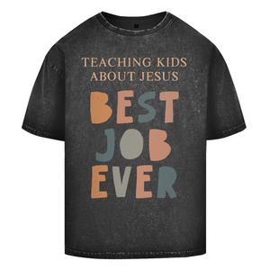 Oversize Washed T-Shirt teaching kids about jesus lehrer