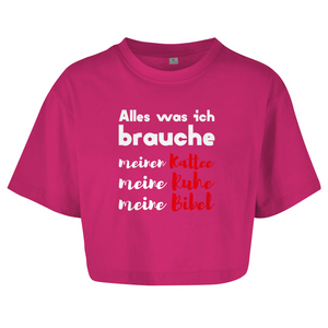 Damen Oversize Crop Top alles was ich brauche