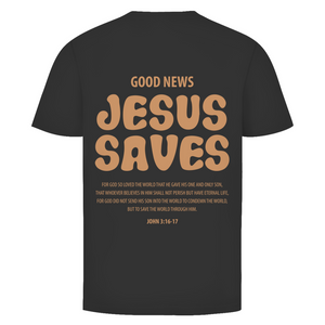 Herren T-Shirt jesus saves john 3:16-17