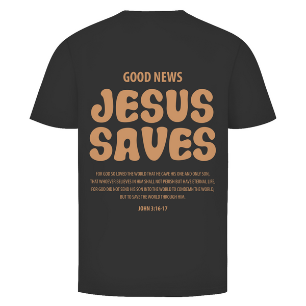 Herren T-Shirt jesus saves john 3:16-17