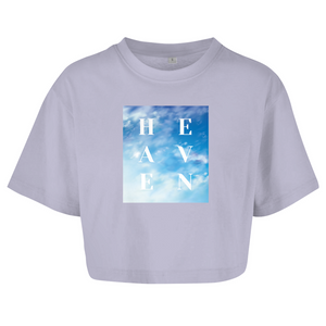 Damen Oversize Crop Top heaven