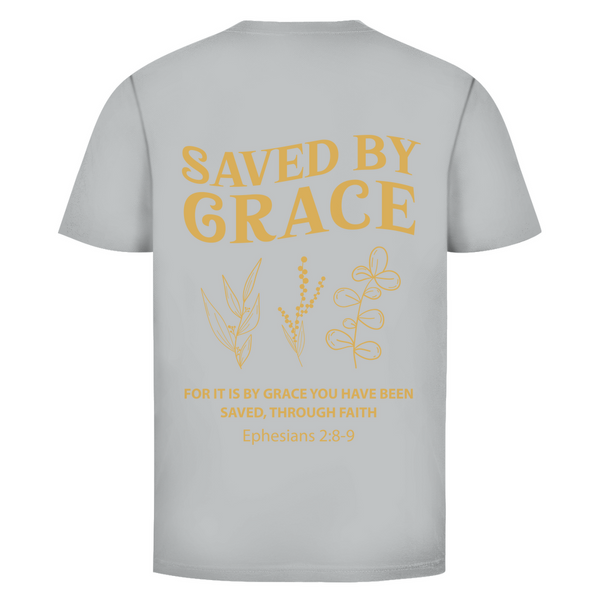 Herren T-Shirt saved by grace ehpesians 2:8-9