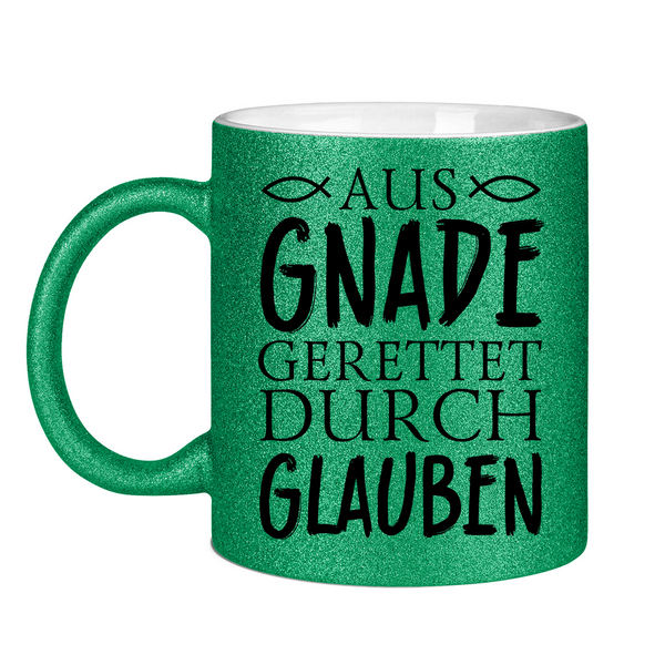 Glitzertasse aus gnade gerettet