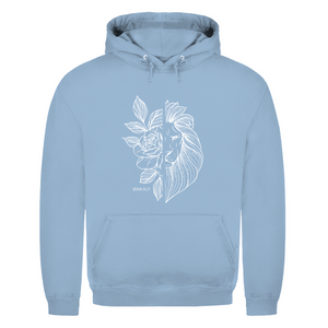 Herren Hoodie Blume Löwe jesaja 33,17
