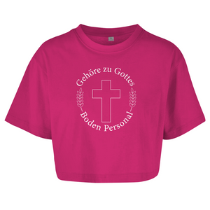 Damen Oversize Crop Topgehöre zu gottes boden personal