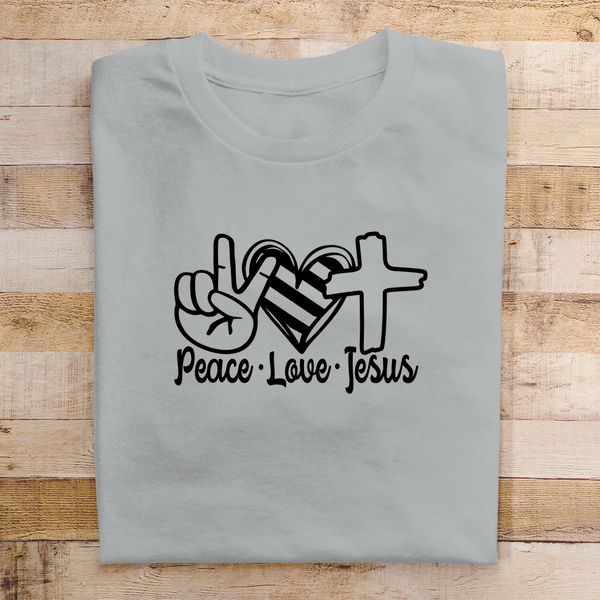 Herren T-Shirt peace love jesus