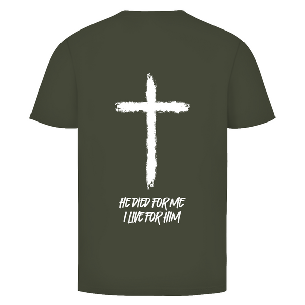 Herren T-Shirt he died for me i live for him