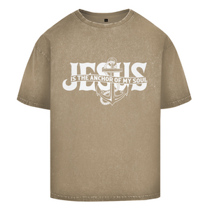 Oversize Washed T-Shirt jesus the anchor of my soul