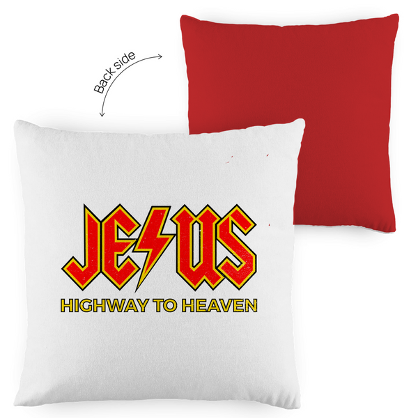 Kopfkissen zweifarbig jesus highway to heaven