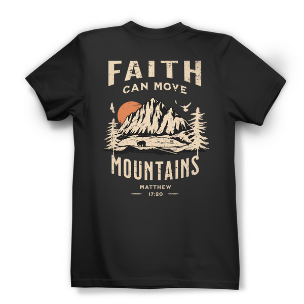 Damen Bio T-Shirt faith can move mountains matthew 17:20