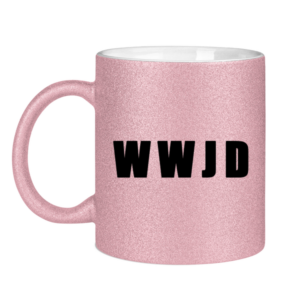 Glitzertasse wwjd