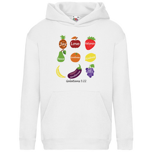 Kinder Hoodie joy love patience galatians 5:22