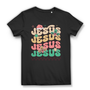 Damen  T-Shirt jesus weihnachtsmotiv