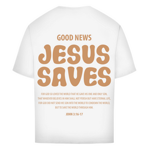 Oversize T-Shirt jesus saves john 3:16-17