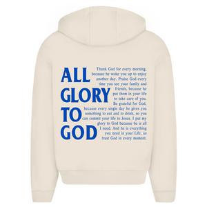 Oversize Zipper Hoodie all glory to god