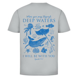 Herren T-Shirt deep waters isaiah 43:2