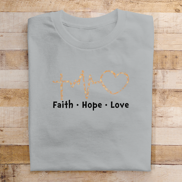 Herren T-Shirt faith hope love