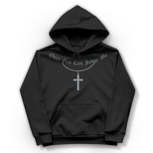 Damen Hoodie only god can judge me